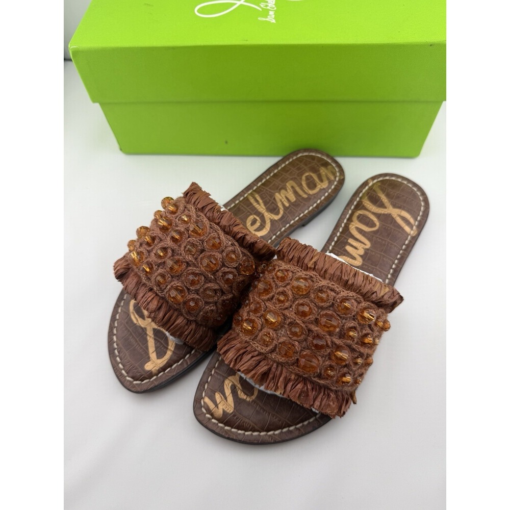 Sam Edelman Gladys Women's Size  7 Sandals Cuoio Raffia